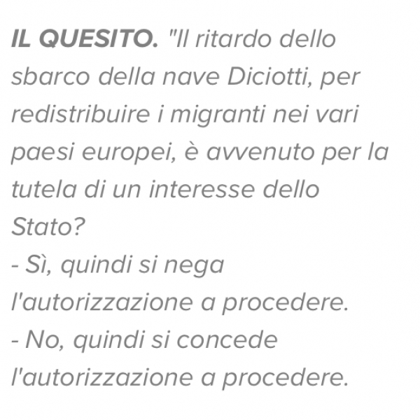 LA PIATTAFORMA ROUSSEAU E’ SOLO PROPAGANDA.  MANIPOLABILE IL VOTO SULL’AUTORIZZAZIONE A PROCEDERE.